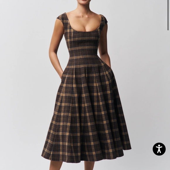 ISO Danielle Guizio Leila Tartan Dress in size XS (Do not purchase) - Picture 1 of 1